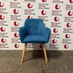 Blue Fabric Reception Chair