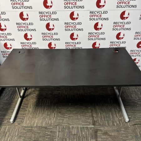 160cm Black Straight Desk- Cantilever Legs
