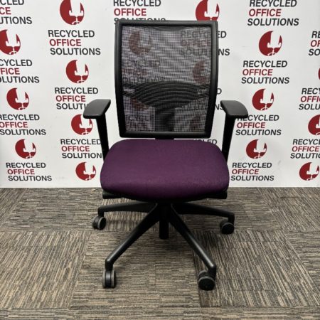 Purple/Black Operator Chair -Black Frame