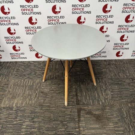 Grey Round Table With Wooden legs