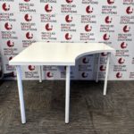 White "IKEA" Left Turn Desk