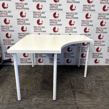 White "IKEA" Left Turn Desk