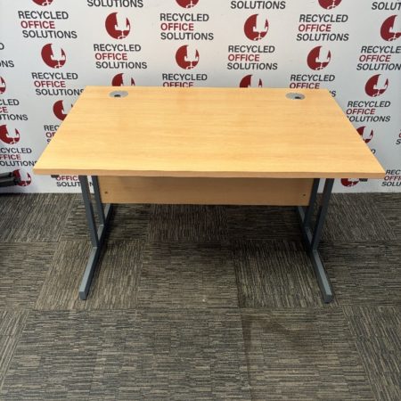 120cm Oak Desk With Cantilever Legs