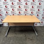 140cm Oak Desk With Cantilever Legs