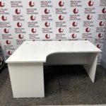 White 160cm Left Hand desk