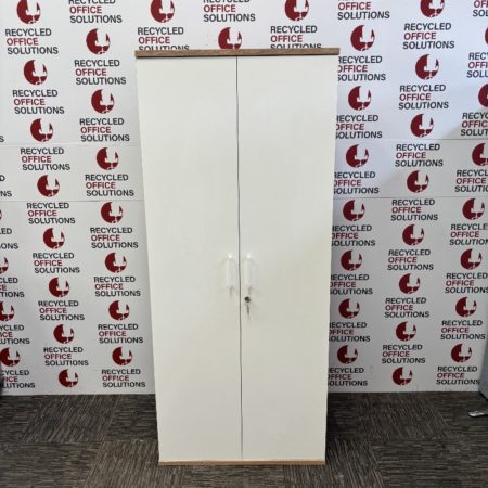 Tall Lime White And Oak Storage Unit