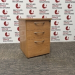 Rustic Oak Under Desk 3 Drawer Pedestal