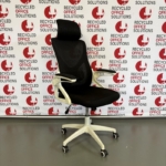 Black/White Mesh Back Single Lever with Headrest