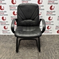 Black Leather Effect Meeting chair