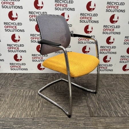 Yellow mesh Back Meeting Chair