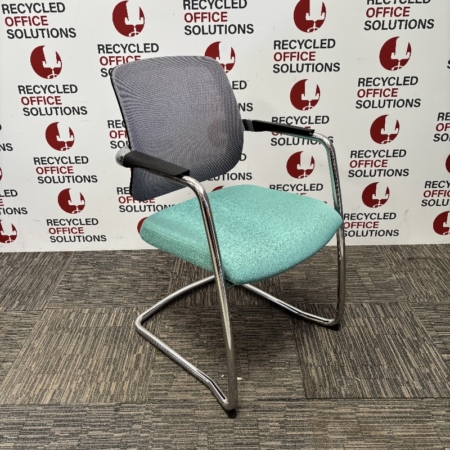 Turquoise mesh Back Meeting Chair