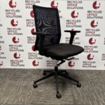 Black Mesh And Fabric Operator Chair
