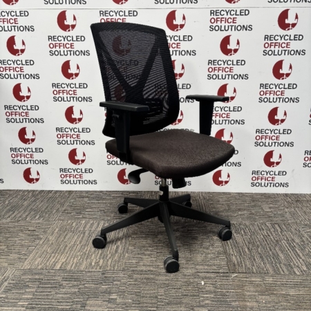 Black And Grey Mesh Back Operator Chair
