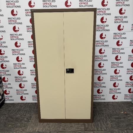 Tall 180cm Brown And Beige Storage Unit