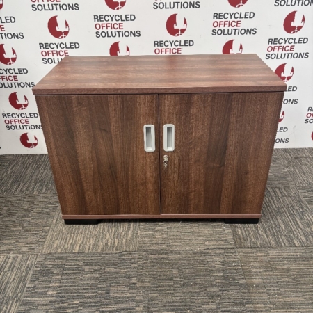 Desk High Dark Walnut Storage Unit