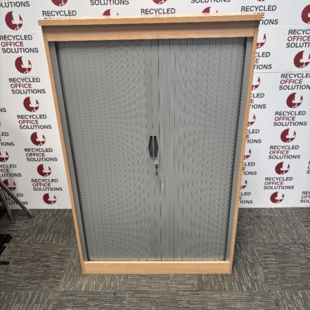 Tall Oak And Grey Storage Unit
