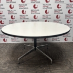 130cm White "Vitra" Round Table